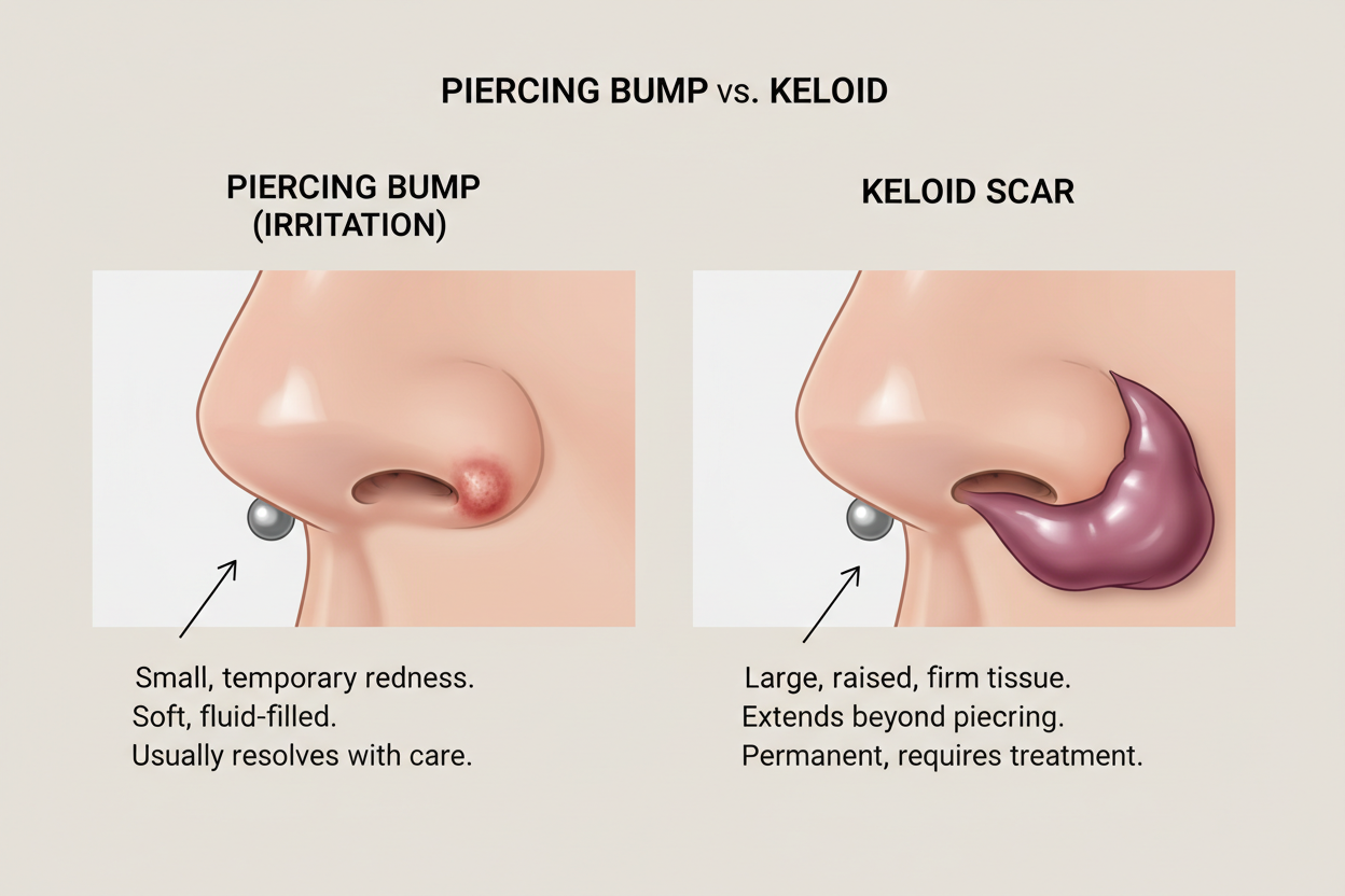 Piercing Bump vs Keloid: How to Tell the Difference