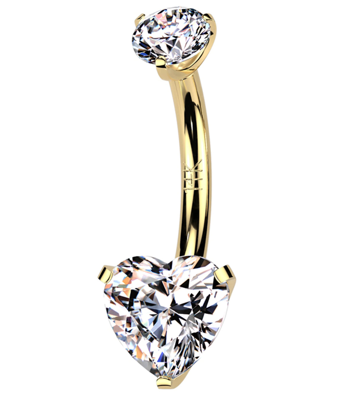 14kt Gold Belly Rings - QIAO Crystal