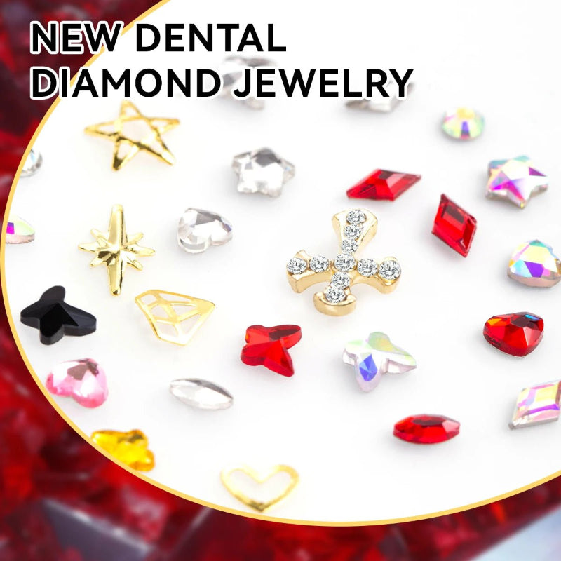 12 compartment box gem set 10 pieces tooth decorative gem set professional DIY tooth gem set tooth gem set - QIAO CrystalQIAO CrystalQIAO Crystal