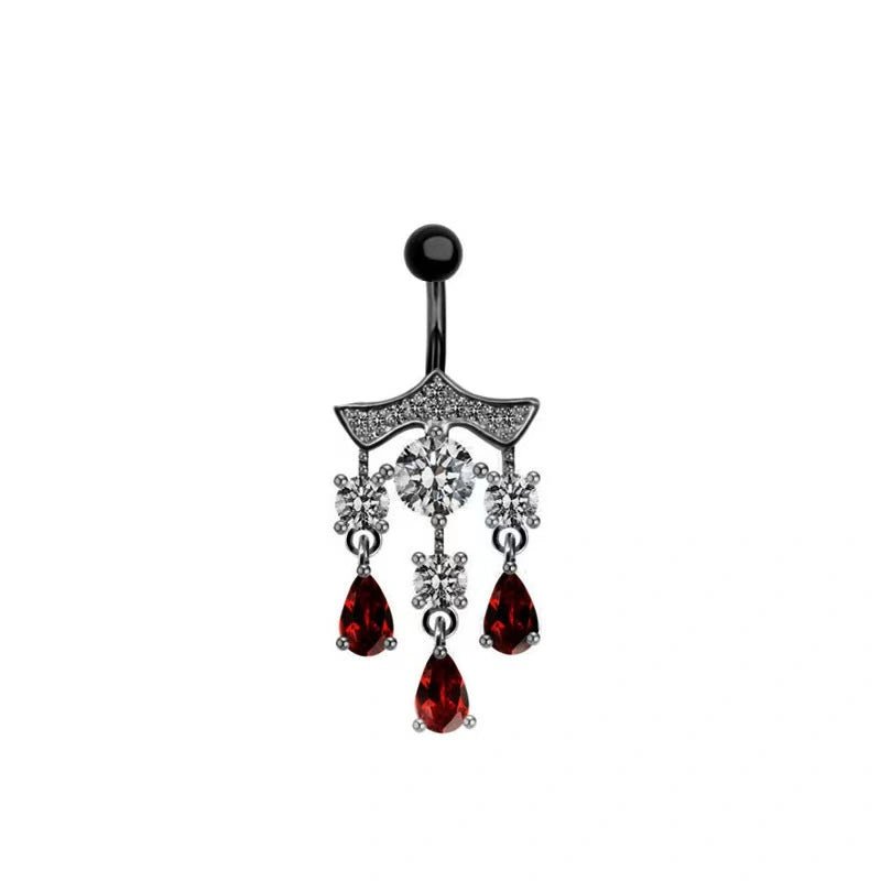 12PCS Belly Button Ring 14G Belly Rings Surgical Stainless Steel Navel Rings Belly Button - QIAO Crystal我的商店QIAO Crystal