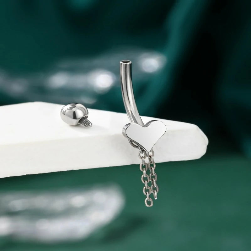 14G Belly Navel Rings Dangle Surgical Steel Navel Piercing Jewelry