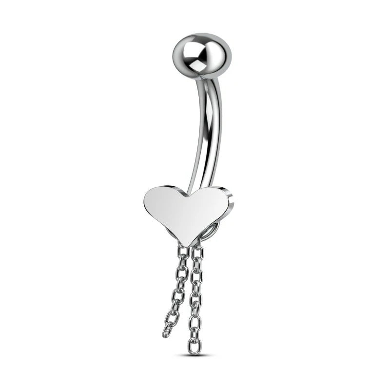 14G Belly Navel Rings Dangle Surgical Steel Navel Piercing Jewelry