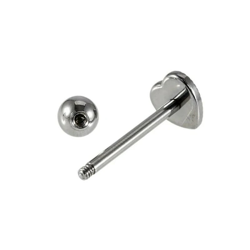 14G Green Aurora Heart Tongue RingsGlitter 316L Stainless Steel Tongue Studs Barbell Cartilage Earrings