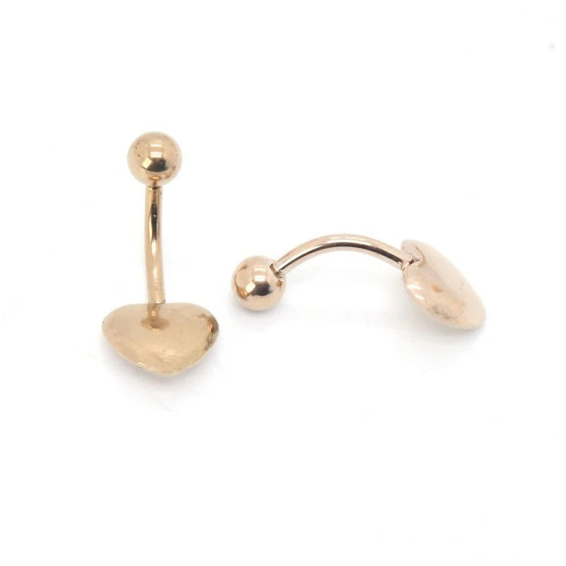 14G Heart Belly Button Rings made of 316L Surgical Steel Minimalist Star