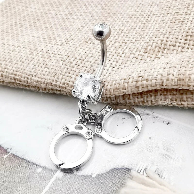 14G(1.6mm) Multicolor Sea Turtle Curved Barbell Dangle Belly Button Ring 316L Stainless Steel