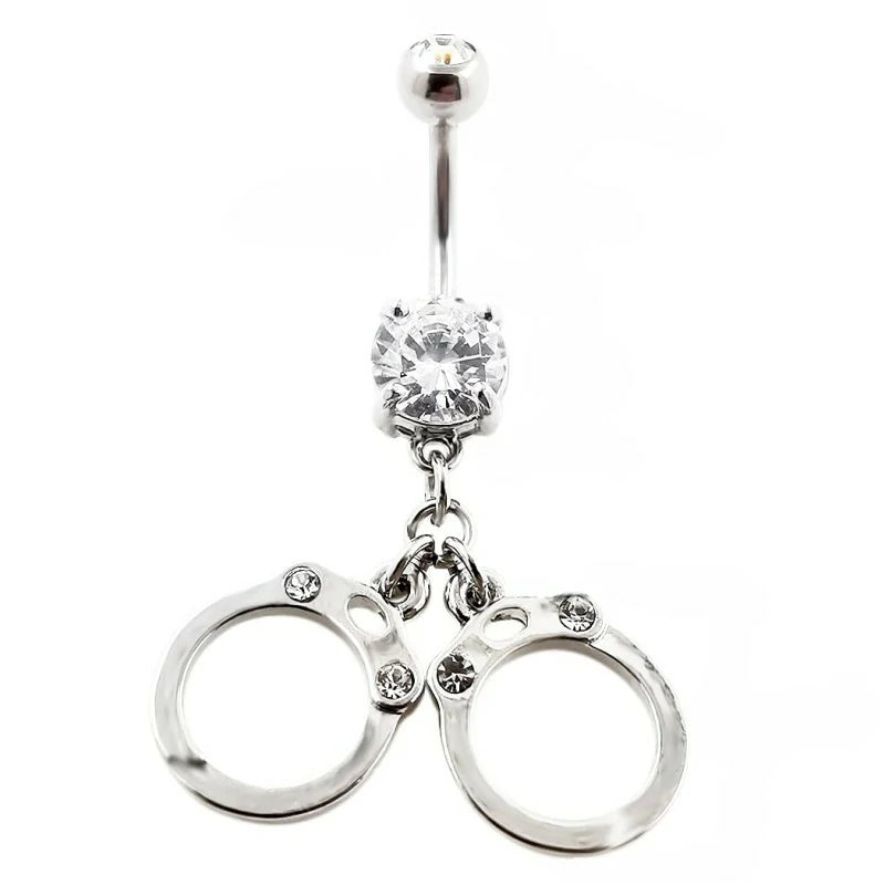 14G(1.6mm) Multicolor Sea Turtle Curved Barbell Dangle Belly Button Ring 316L Stainless Steel