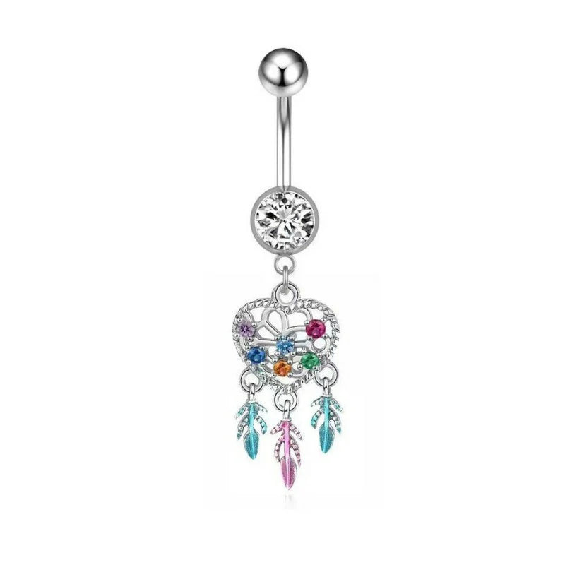 Titanium Belly Button Ring 14G Belly Jewelry Navel Bar