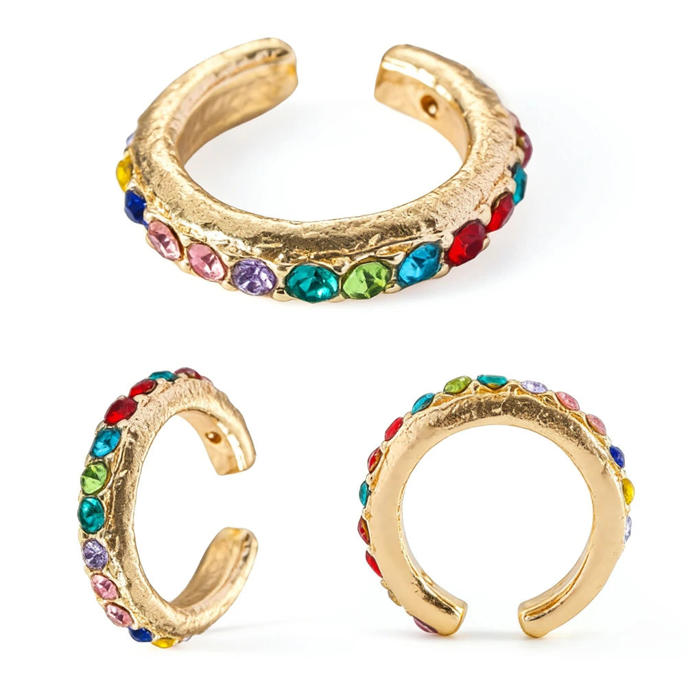 14K Gold Plated Ears Clip on Cartilage Earrings Fake Earrings Handmade Hypoallergenic Jewelry