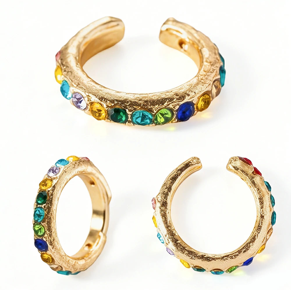 14K Gold Plated Ears Clip on Cartilage Earrings Fake Earrings Handmade Hypoallergenic Jewelry