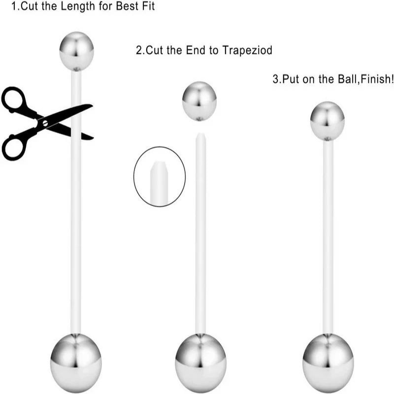 CZ Sports Pregnancy Maternity Flexible Bioplast Long Belly Button Rings Navel Retainer