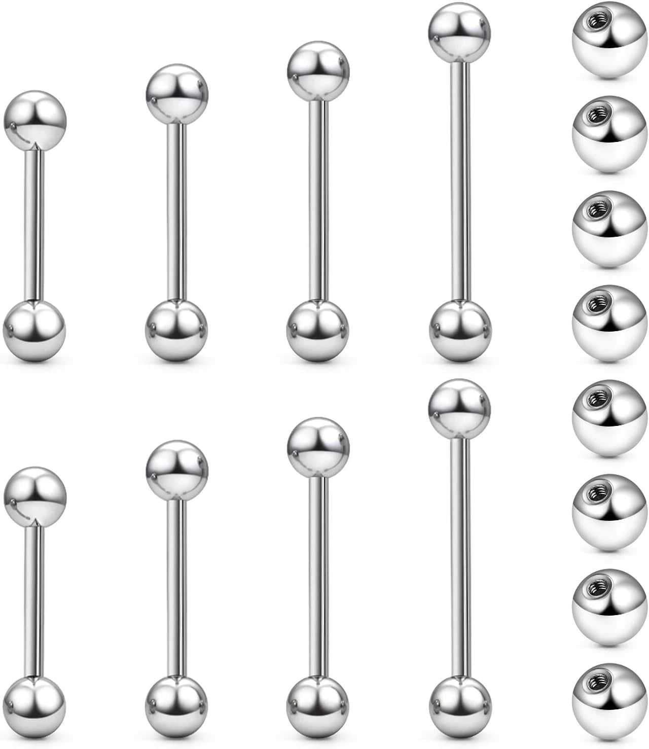 14g-16g-nipple-tongue-rings-stainless-steel-straight-barbells-piercing-jewelry-short-long-bar-silver-black-gold-bridge-piercings-for-women-men-12mm-14mm-16mm-18mm-silver-8pcs