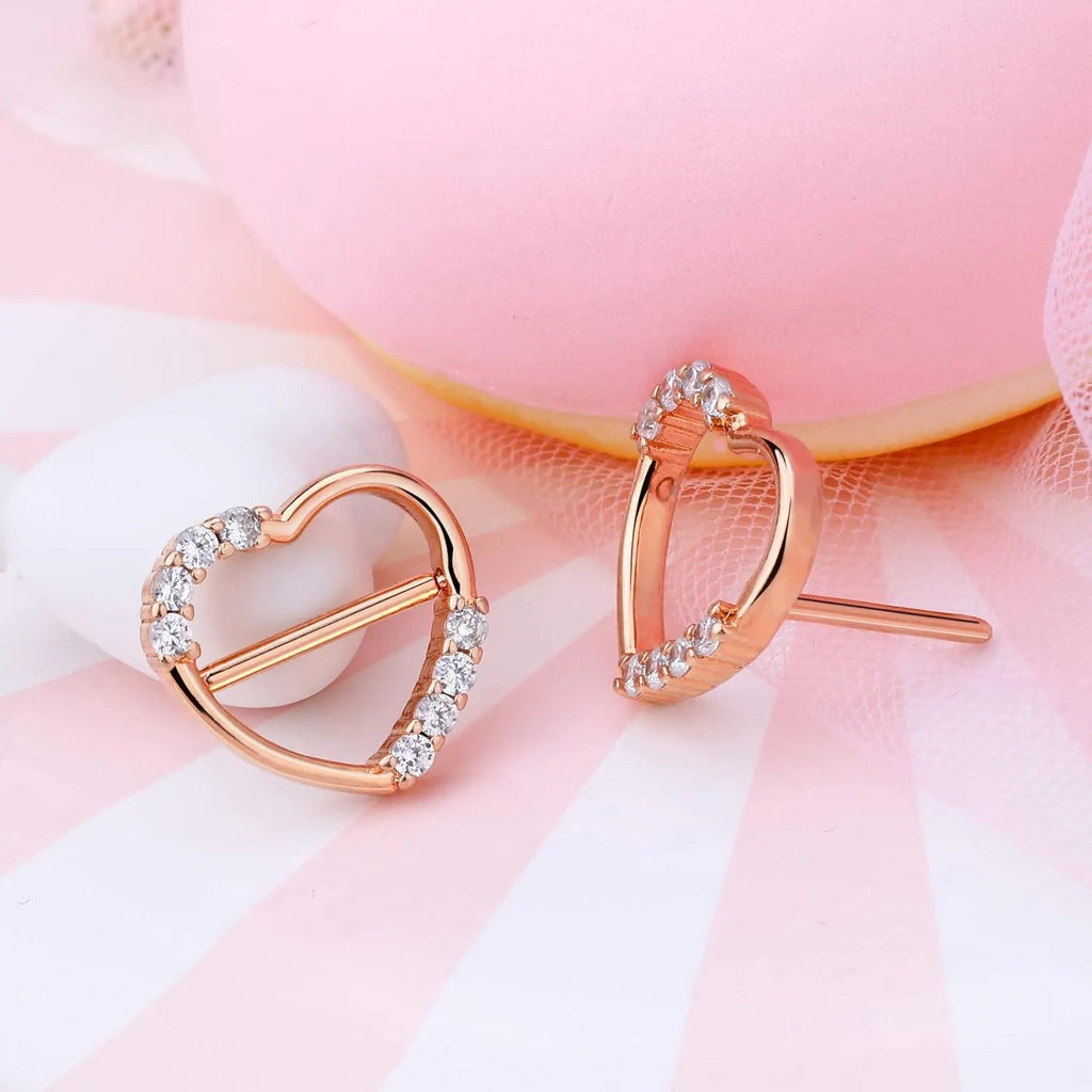 14G 316L Surgical Steel Barbell Dainty Shiny Clear CZ Nipple Clicker - QIAO CrystalQIAO CrystalQIAO Crystal