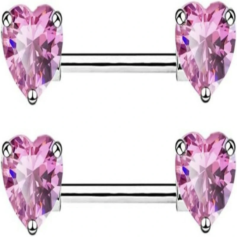 Love Heart Nipple Rings Tongue Ring Surgical Steel Nipple rings Piercing