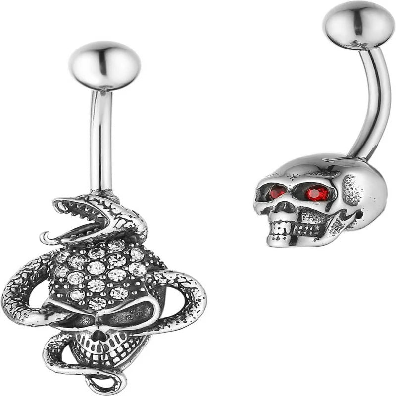 14G Gothic Belly Button Rings Surgical Steel Internally Threaded Belly Rings