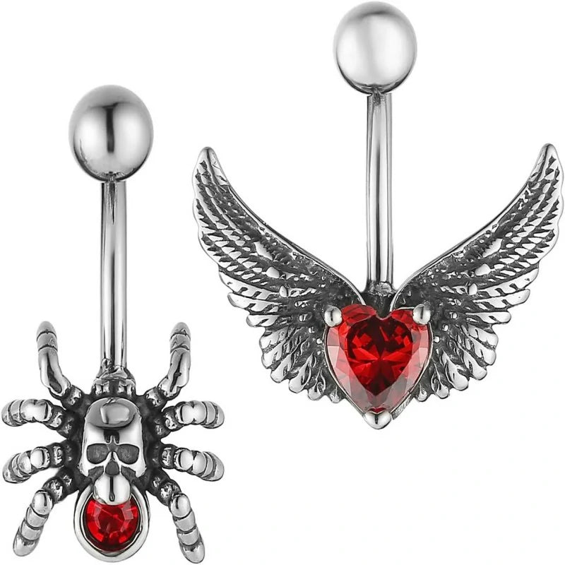 14G Gothic Belly Button Rings Surgical Steel Internally Threaded Belly Rings