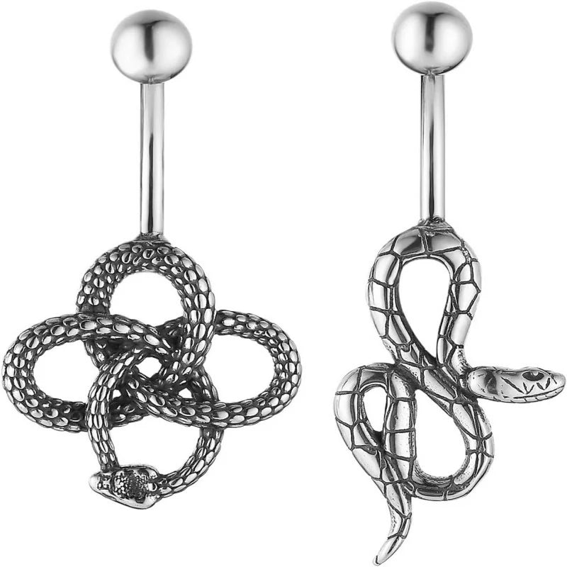 14G Gothic Belly Button Rings Surgical Steel Internally Threaded Belly Rings