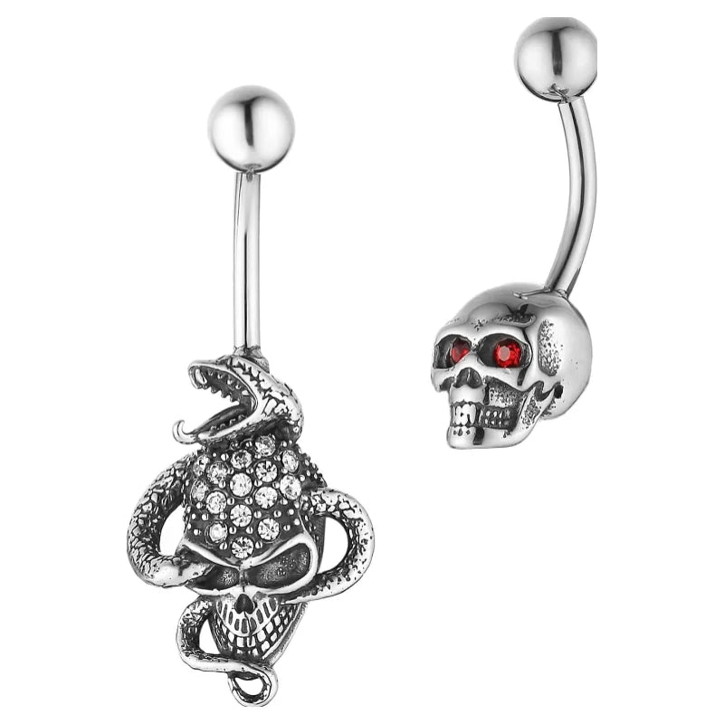 14G Gothic Belly Button Rings Surgical Steel Internally Threaded Belly Rings