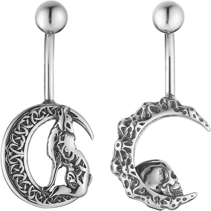 14G Gothic Belly Button Rings Surgical Steel Internally Threaded Belly Rings