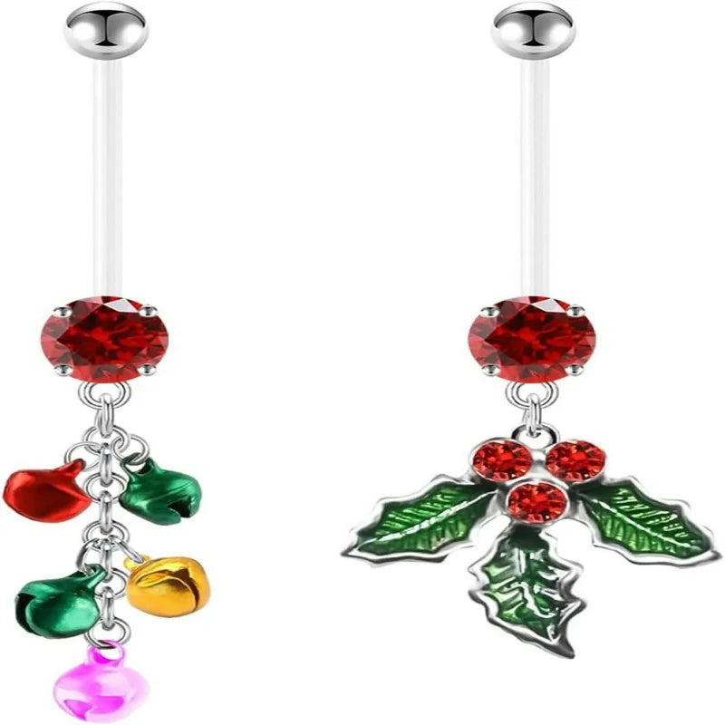 14G Heart Flexible Clear Acrylic Pregnancy Butterfly Dangle Pregnancy Maternity Belly Rings
