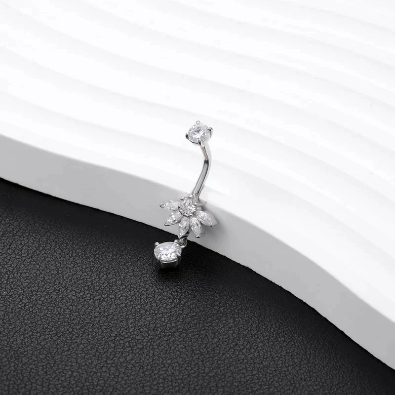 14G/1.6MM  925 Sterling Silver Belly Navel Piercing Rings for Women