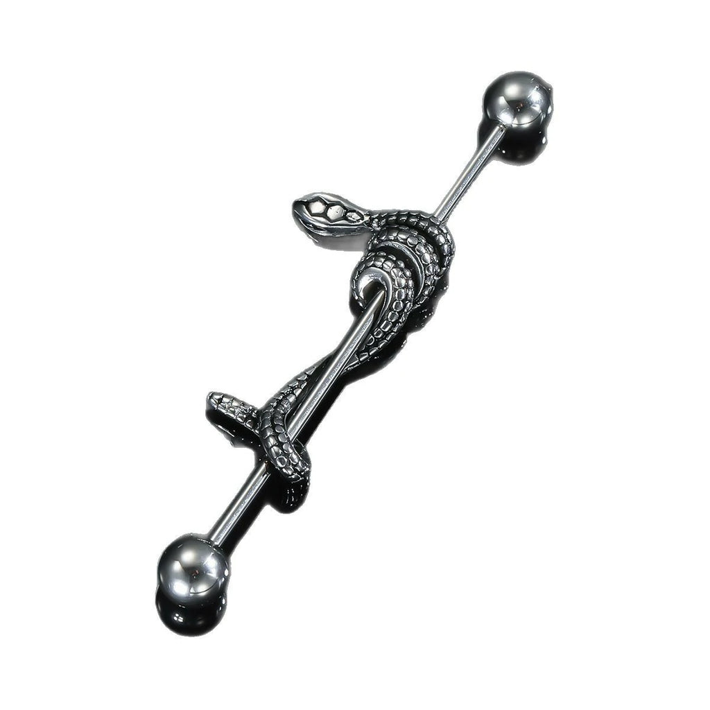 14g Industrial Barbell Surgical Steel Cartilage Earrings CZ Industrial Earring Crystal Industrail Piercing 1 1/2"(38mm) Bar