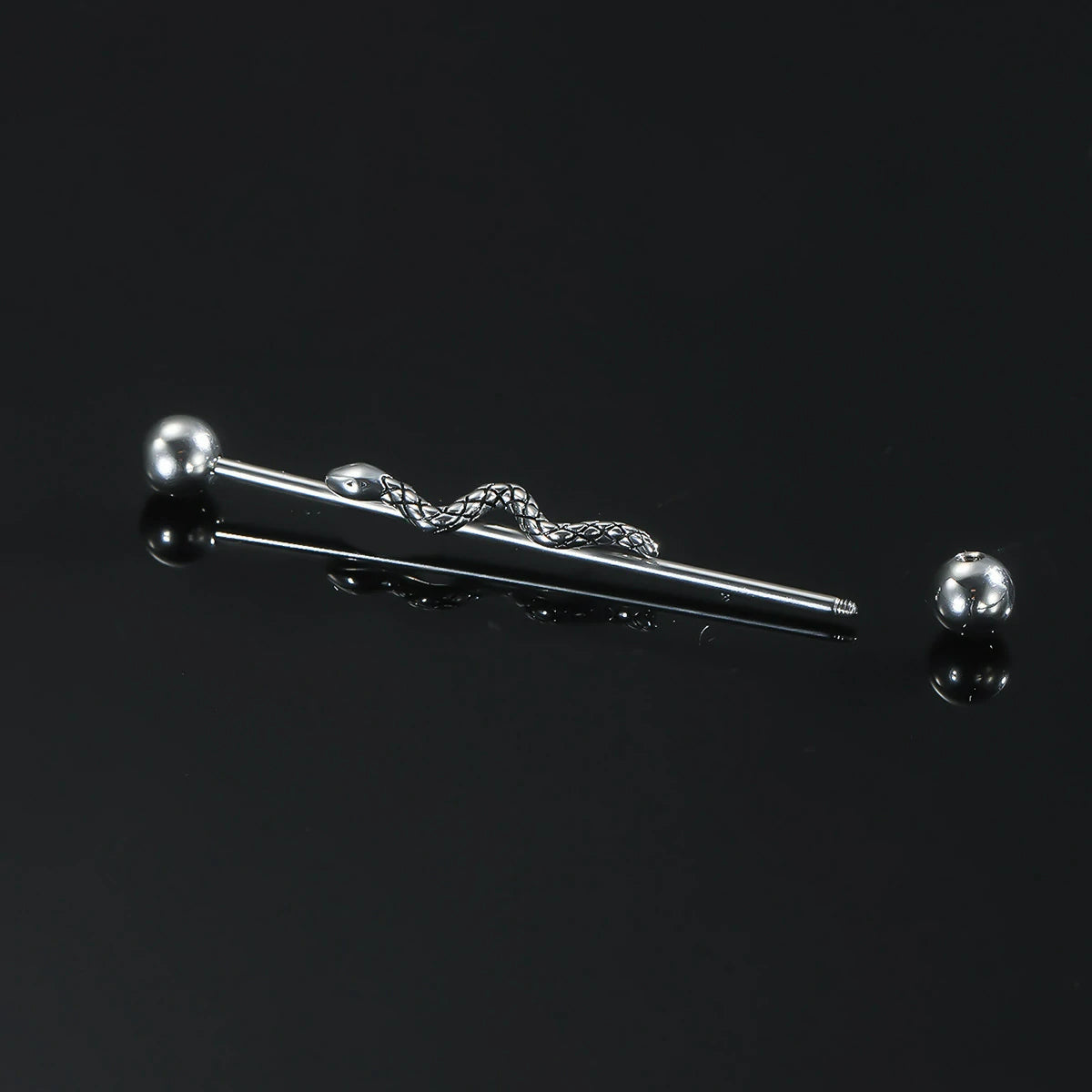 14g Industrial Barbell Surgical Steel Cartilage Earrings CZ Industrial Earring Crystal Industrail Piercing 1 1/2"(38mm) Bar