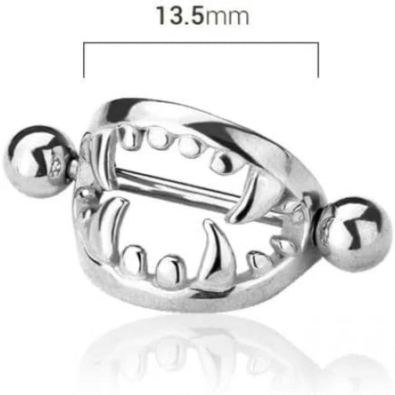 316L Stainless Steel Fang Nipple Shields