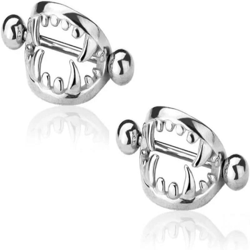 316L Stainless Steel Fang Nipple Shields