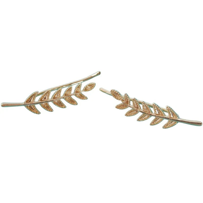 14K Gold Plated or Silver Tone Ear Crawler Earrings for Women