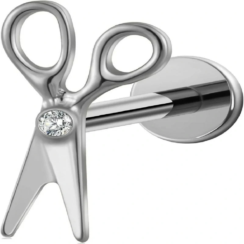 16G ASTM F136 Titanium Stud for Tragus Helix Conch Flat