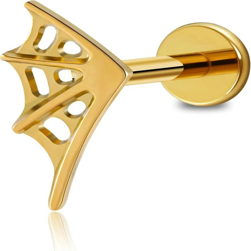 16G ASTM F136 Titanium Stud for Tragus Helix Conch Flat