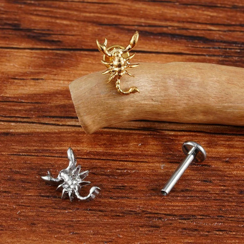 16G ASTM F136 Titanium Stud for Tragus Helix Conch Flat