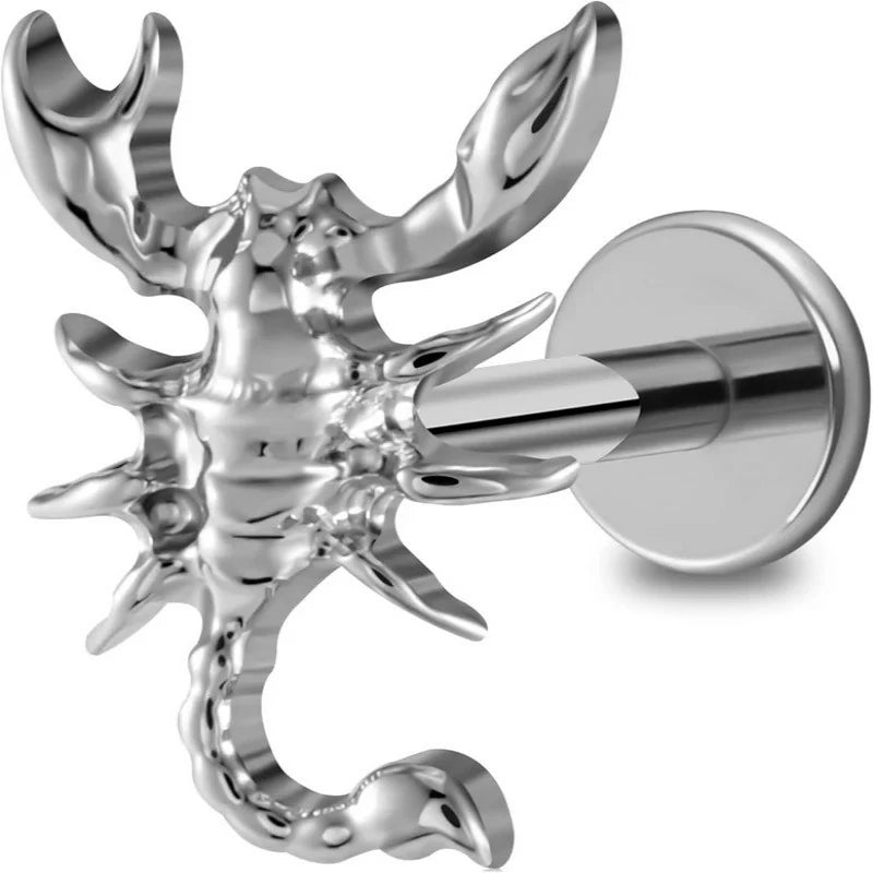 16G ASTM F136 Titanium Stud for Tragus Helix Conch Flat