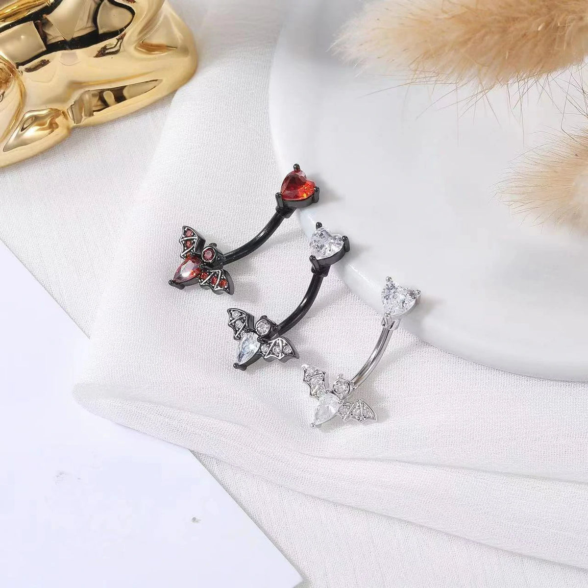16G Bat Industrial Barbell Earrings for Women Men Stainless Steel Cartilage
