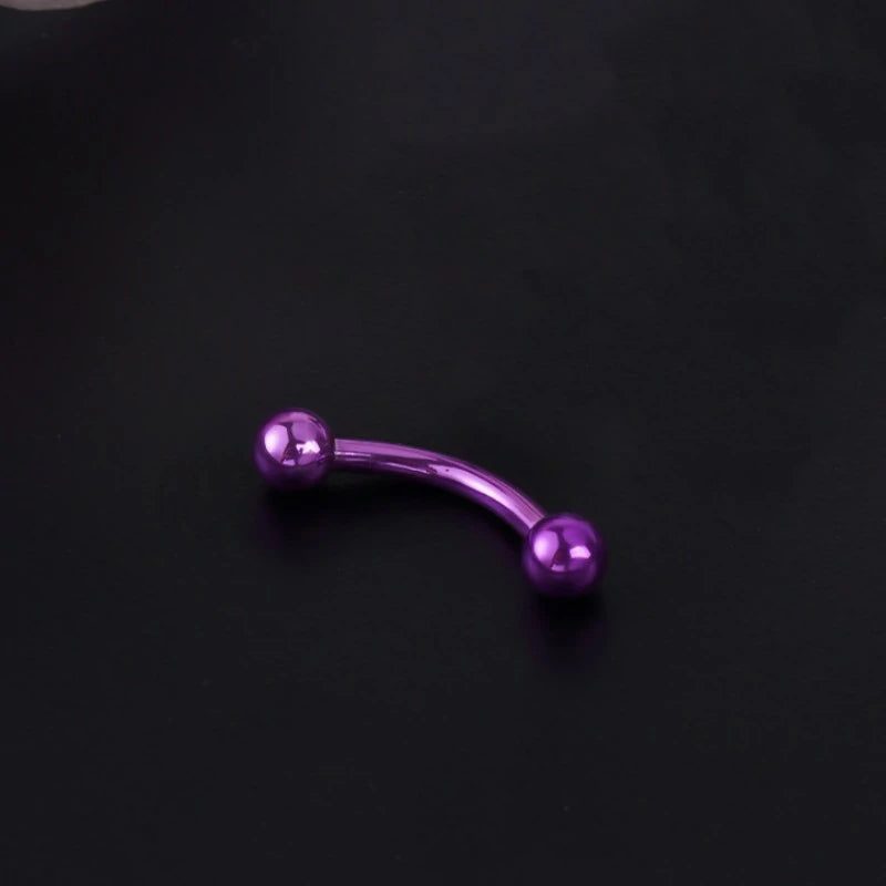 16G Skull Eyebrow Ring Stainless Steel Black Gothic Skeleton Heart Eyebrow