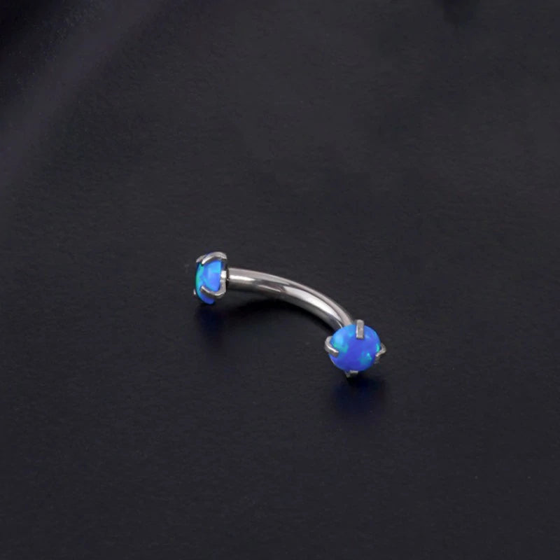 16G Skull Eyebrow Ring Stainless Steel Black Gothic Skeleton Heart Eyebrow