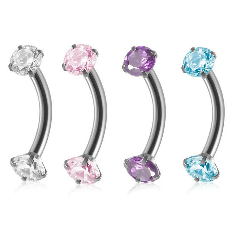 4 Pcs 16G Rook Jewelry Stainless Steel Eyebrow Piercing Jewelry