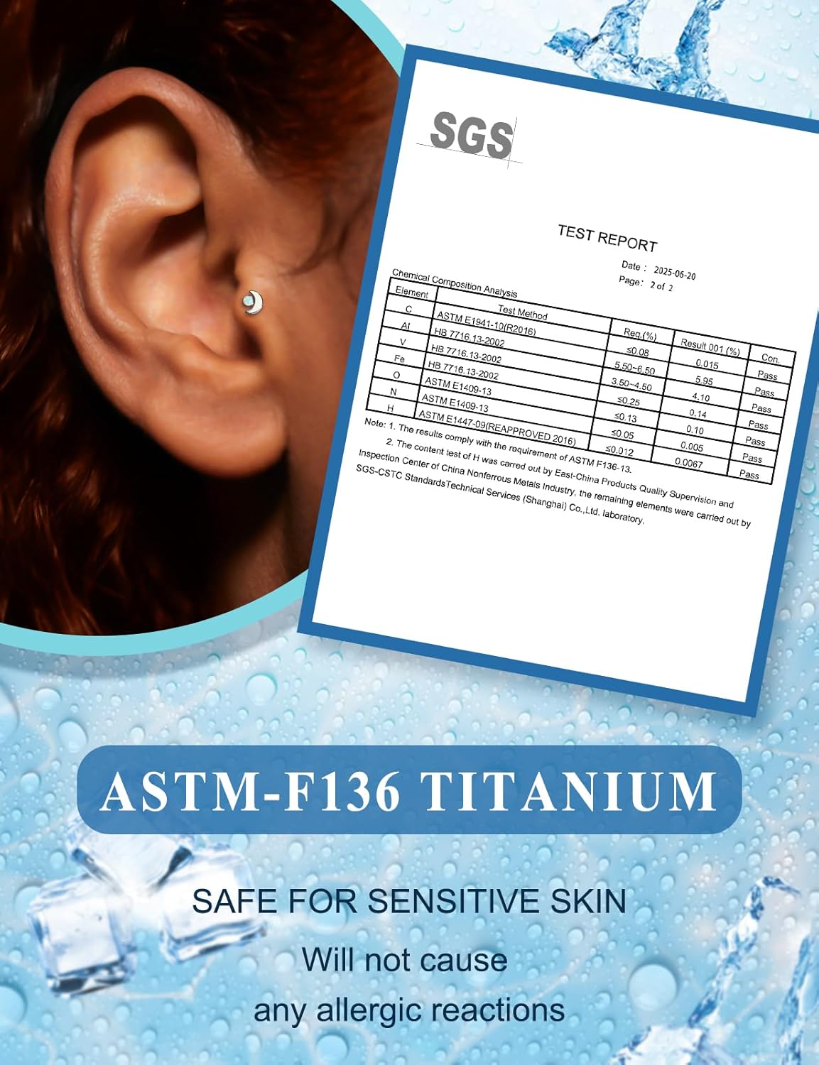 16G Astm F136 Titanium Internal Thread Flat Back Earrings Nose Studs Tragus Forward Helix Conch Cartilage Lobe Earrings - QIAO CrystalQIAO CrystalQIAO Crystal