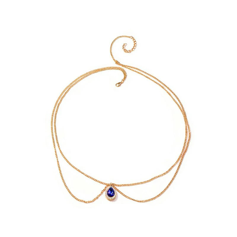 18K Gold Plated Belly Chain Rhinestone Body Chain Beach Waist Chain