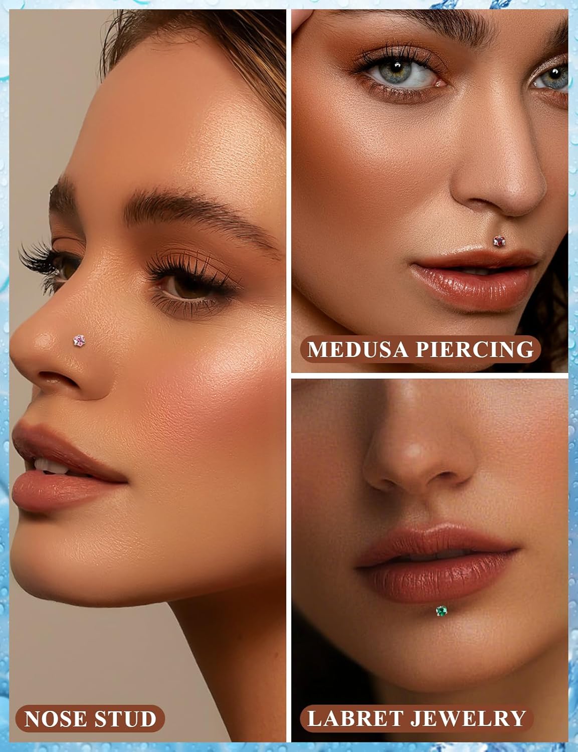 18G 16G Astm F136 Titanium Internal Thread Flat Back Earrings Nose Studs Tragus Helix - QIAO CrystalQIAO CrystalQIAO Crystal