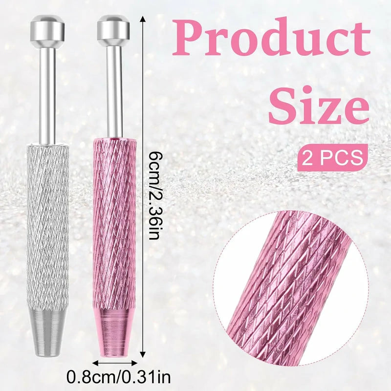 2 Pcs Piercing Changing Tools 4-Claw Pick Up Piercing Ball Holder