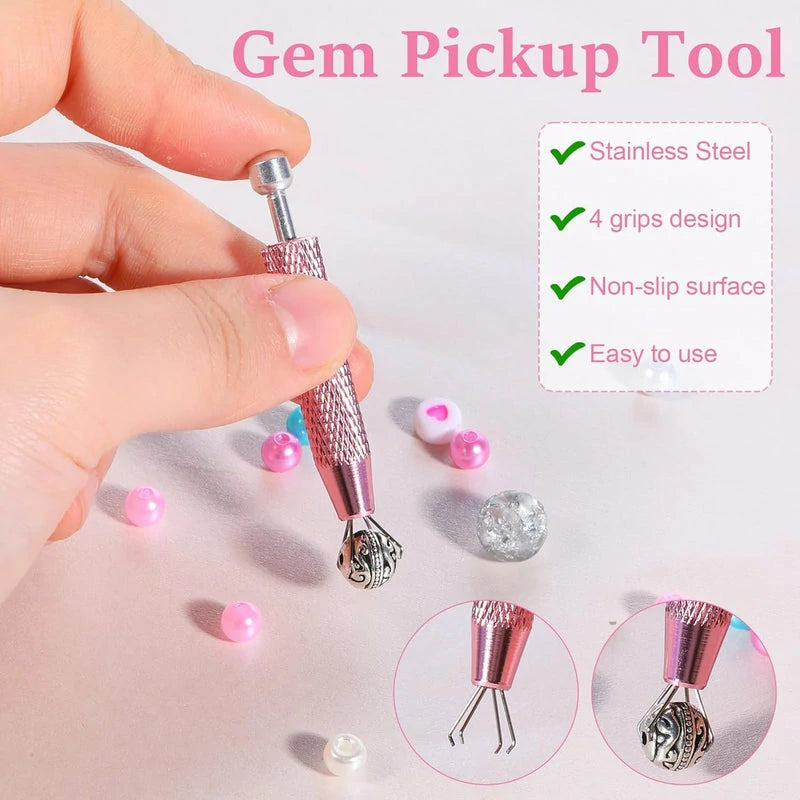 2 Pcs Piercing Changing Tools 4-Claw Pick Up Piercing Ball Holder