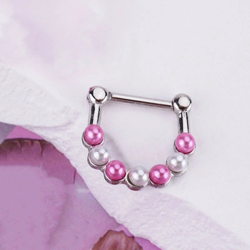 20G Nose Rings Hoops for Women 316L Stainless Surgical Steel Heart Butterfly Flower Cross Cubic Zirconia Nose Rings Hoops