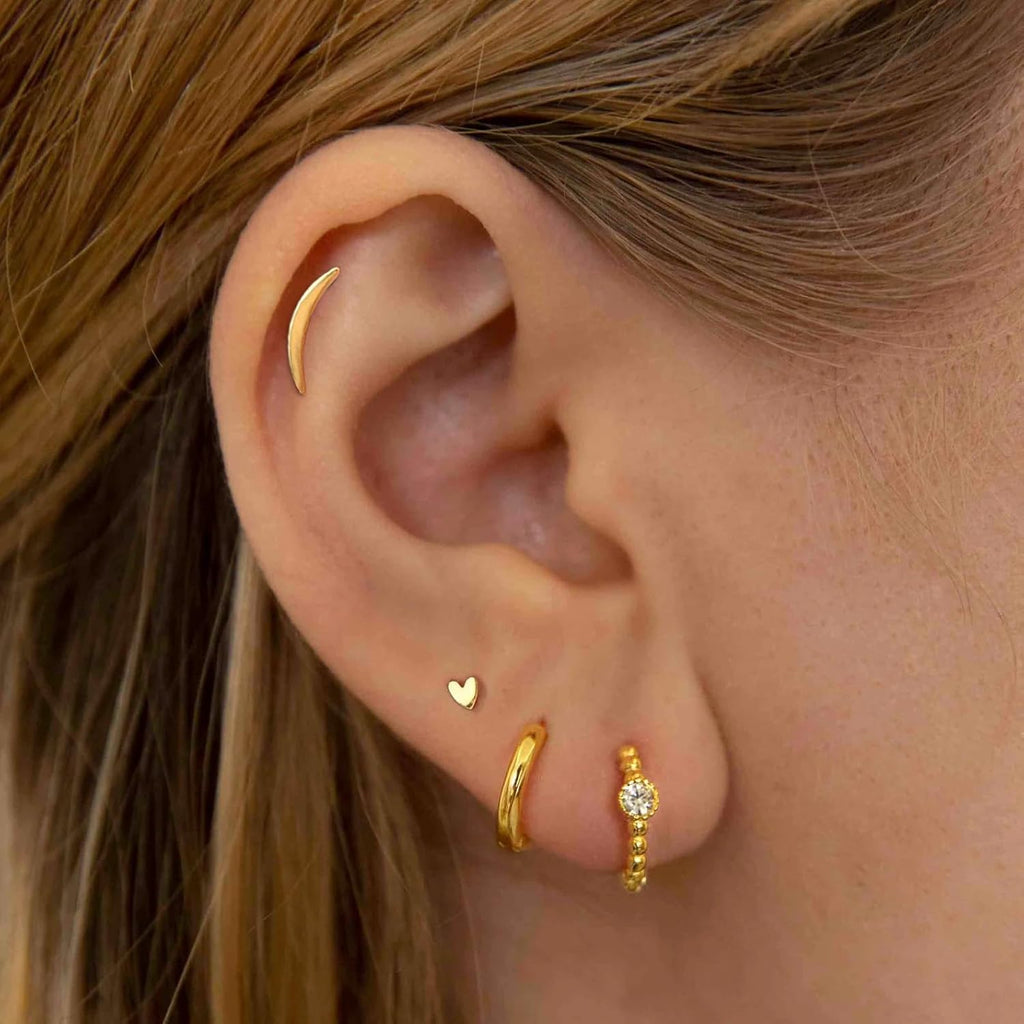 20G/18G/16G Flat Back Earrings Tiny artilage Earring Threadless Tragus Helix Stud Conch Piercing Jewelry - QIAO CrystalQIAO CrystalQIAO Crystal