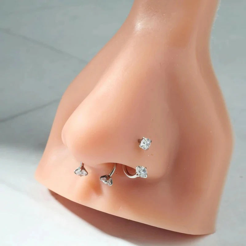 18g 20g 22g Nose Rings Hoops Silver Gold Hoop Nose Ring Surgical Steel Hypoallergenic