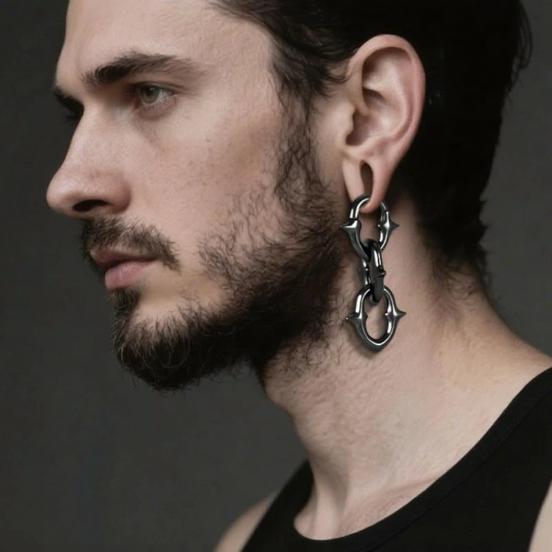 2PCS Ear Weights for Stretched Ears Gauges Stainless Steel Dangle Gauge