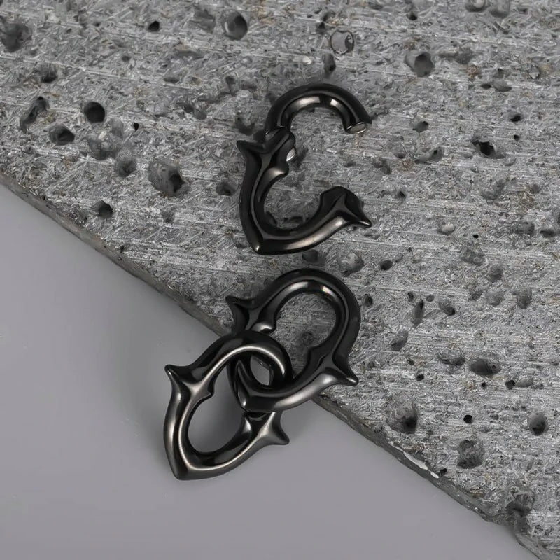 2PCS Ear Weights for Stretched Ears Gauges Stainless Steel Dangle Gauge