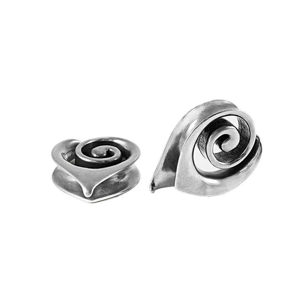 2PCS Vortex Gauges Plugs Tunnels Hypoallergenic 316 Stainless Steel Ear Plugs Tunels Gauuges