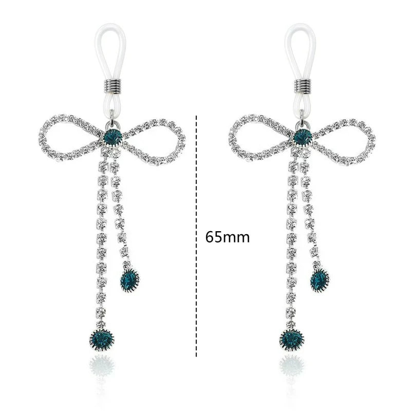 2 Pcs Bow Faux Nipple Rings for Women, Non-Piercing Dangle Nipple Ring