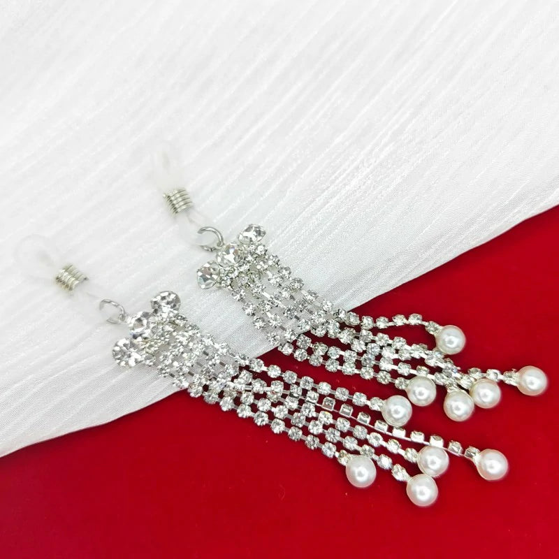 2Pcs Bow with Tassel Fake Nipple Rings Non-Piercing Dangle Nipple Ring